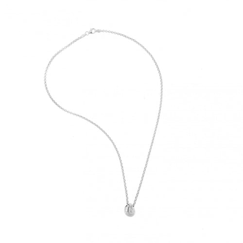 Collier Chimento Solo Mia - Collier avec pendentif goutte en or blanc et diamants 58 Facettes 13983