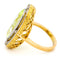 Bague 57 Bague cluster Art déco en or jaune 14k et platine, spinelle et diamants 58 Facettes 6F8F1FBB2B0042358917E69756857F53