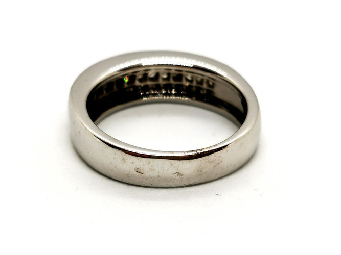 Bague 55 Bague Or blanc Diamant 58 Facettes 1430573CN