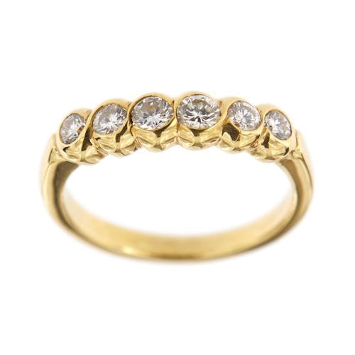 Bague 52 Bague rivière - Diamants 0,50 ct en or jaune 18 kt 58 Facettes 14330