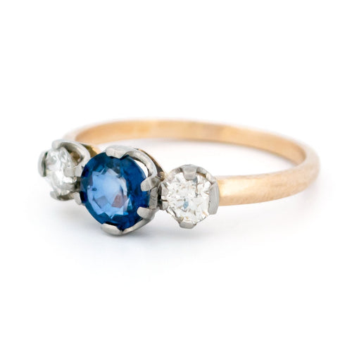 Bague 55.5 Bague trilogie en platine avec saphir et diamants 58 Facettes 20CFD133C5EF4F258C2740C112C09AC4