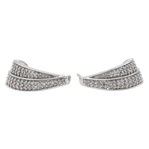 Boucles d'oreilles Boucles d'oreilles Or blanc Diamant 58 Facettes 1442757CN