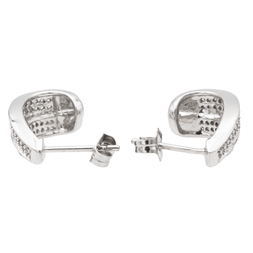 Boucles d'oreilles Boucles d'oreilles Or blanc Diamant 58 Facettes 1442757CN