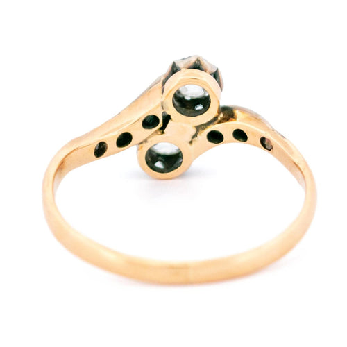 Bague 54 Bague toi et moi en or 18k et argent avec diamants 58 Facettes 623C171FA9944B33B9E46C2049D1BAF2