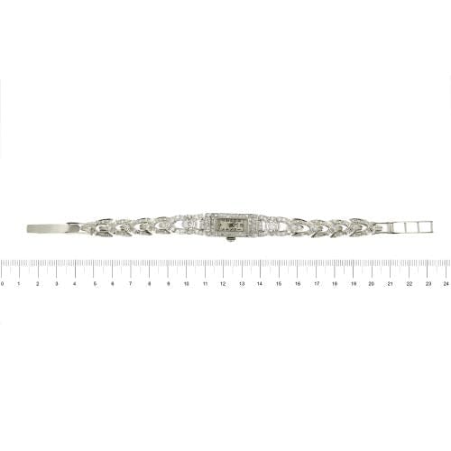 Montre Marvin - Montre Art déco en or blanc 18 carats et diamants 58 Facettes 14538