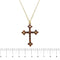 Collier Collier - Croix en or jaune 18 carats et grenats naturels 58 Facettes 14894