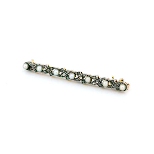 Broche Broche Art déco en or 14 carats, perles et diamants 58 Facettes C3101CB703574CBB97F6DB06E97DFBD4