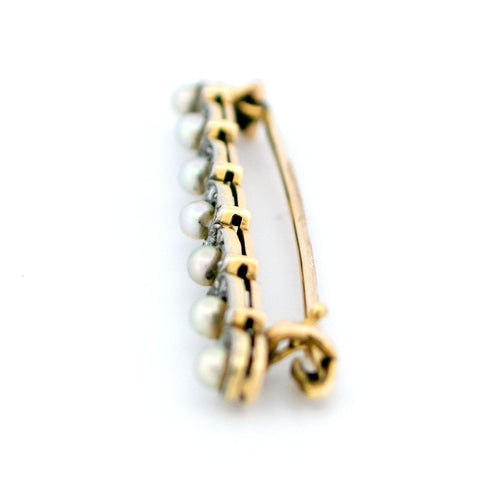 Broche Broche Art déco en or 14 carats, perles et diamants 58 Facettes C3101CB703574CBB97F6DB06E97DFBD4