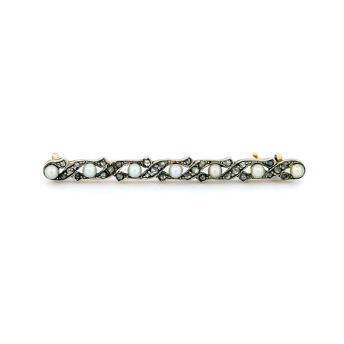 Broche Broche Art déco en or 14 carats, perles et diamants 58 Facettes C3101CB703574CBB97F6DB06E97DFBD4