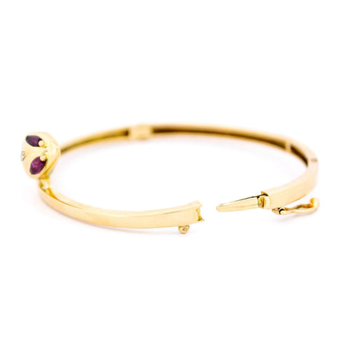 Bracelet Bracelet serpent en or 14 carats avec rubis et diamants 58 Facettes BE761473E43D42538A6A81CB32554F38