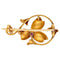 Broche Broche florale en or 14 carats au saphir rose 58 Facettes 2773E0F2076D450AA803BC80C82FDCFD