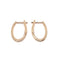 Boucles d'oreilles Créoles ovales diamants or rose 58 Facettes