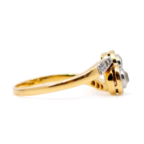 Bague 54 Bague croisée en or 14 carats et diamants taille ancienne 58 Facettes BD7AF4004E8E4CA4A0F75F90E4037A4C