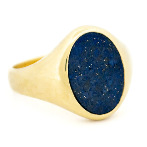 Bague 60 Bague chevalière en or 14 carats au lapis-lazuli 58 Facettes 5D8395CB7EDE4062BB50A97F1F299856