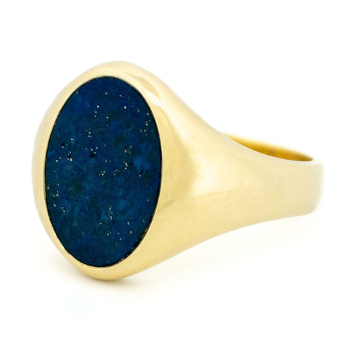 Bague 60 Bague chevalière en or 14 carats au lapis-lazuli 58 Facettes 5D8395CB7EDE4062BB50A97F1F299856