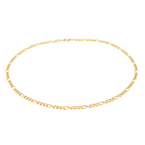 Collier Collier maille Figaro en or jaune 18 carats 58 Facettes 1523665CN