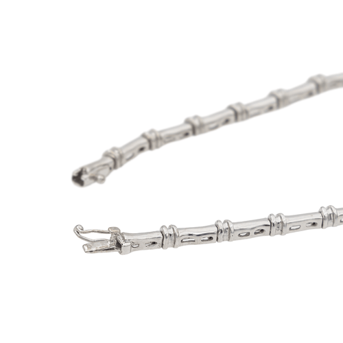 Collier Collier Or blanc Diamant 58 Facettes 1523675CN