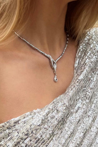 Collier Collier Or blanc Diamant 58 Facettes 1523675CN