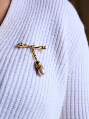 Broche Broche en or jaune 18 carats avec perles de culture 58 Facettes 1530157CN