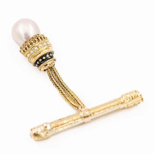 Broche Broche en or jaune 18 carats avec perles de culture 58 Facettes 1530157CN