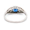 Bague 54.5 Bague est-ouest en platine avec saphir et diamants 58 Facettes 9CC02E1EC2A54094AC5B7CE6C6B0D4E9