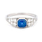Bague 54.5 Bague est-ouest en platine avec saphir et diamants 58 Facettes 9CC02E1EC2A54094AC5B7CE6C6B0D4E9