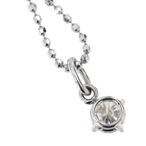 Collier Collier solitaire - Pendentif en or blanc 18 kt et diamant 0,59 ct 58 Facettes 15502