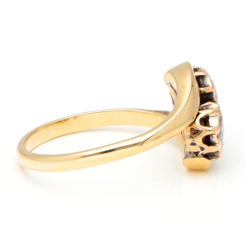 Bague 51 Bague Toi & Moi en or jaune 14 carats et diamants 58 Facettes 1D46F405831945E9B01B168B75EB73B7