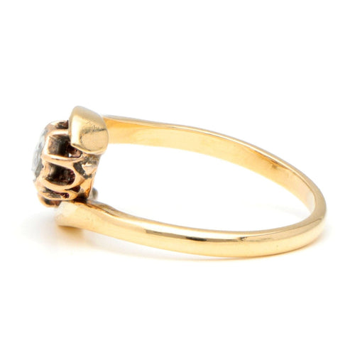 Bague 51 Bague Toi & Moi en or jaune 14 carats et diamants 58 Facettes 1D46F405831945E9B01B168B75EB73B7