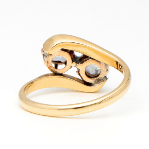 Bague 51 Bague Toi & Moi en or jaune 14 carats et diamants 58 Facettes 1D46F405831945E9B01B168B75EB73B7