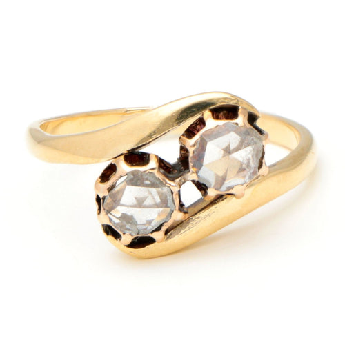 Bague 51 Bague Toi & Moi en or jaune 14 carats et diamants 58 Facettes 1D46F405831945E9B01B168B75EB73B7