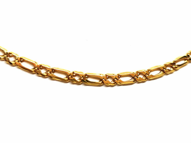 Collier Collier maille alternée en or jaune 18 carats 58 Facettes 1573276CN