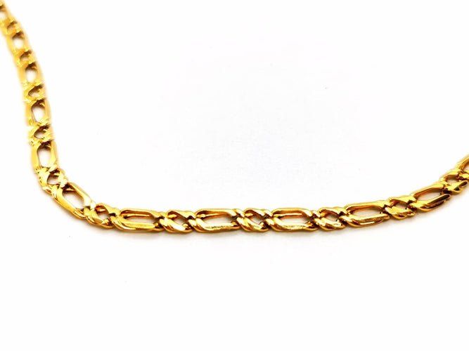 Collier Collier maille alternée en or jaune 18 carats 58 Facettes 1573276CN