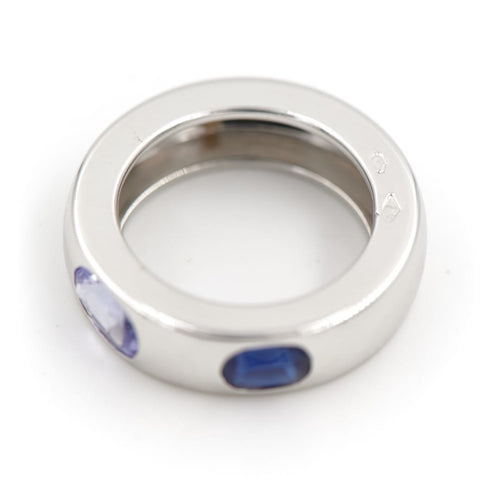 Bague 41 O.J. Perrin - Bague jonc en or blanc avec saphir et tanzanite 58 Facettes 1582973CN