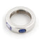 Bague 41 O.J. Perrin - Bague jonc en or blanc avec saphir et tanzanite 58 Facettes 1582973CN