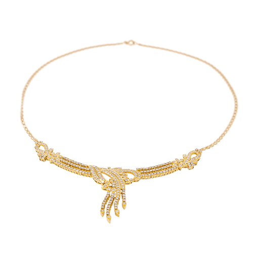 Collier Collier en or jaune 18 carats serti de diamants 58 Facettes 1588524CN