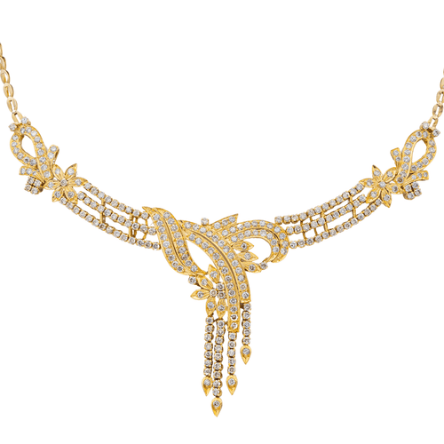 Collier Collier en or jaune 18 carats serti de diamants 58 Facettes 1588524CN