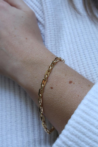 Bracelet Bracelet maille grain de café carré en or jaune 18 carats 58 Facettes 1589340CN