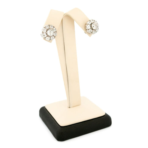 Boucles d'oreilles Boucles d’oreilles en grappe de diamants taille ancienne en or blanc 14 carats 58 Facettes A93D9F812E6945BE82150038FE133FDF