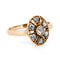 Bague 54 Bague ovale en or 14 carats et diamants taille rose 58 Facettes 9C9C6547271F41A4A36536569F58E921