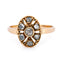 Bague 54 Bague ovale en or 14 carats et diamants taille rose 58 Facettes 9C9C6547271F41A4A36536569F58E921