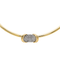 Collier Collier maille oméga en or jaune et blanc 18 carats avec diamants 58 Facettes 1597906CN