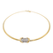 Collier Collier maille oméga en or jaune et blanc 18 carats avec diamants 58 Facettes 1597906CN