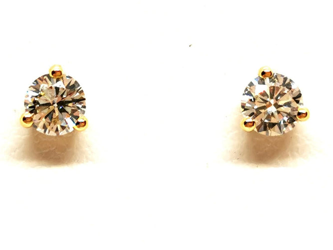 Boucles d'oreilles Boucles d'oreilles Puces Or jaune Diamant 58 Facettes 1599609CN