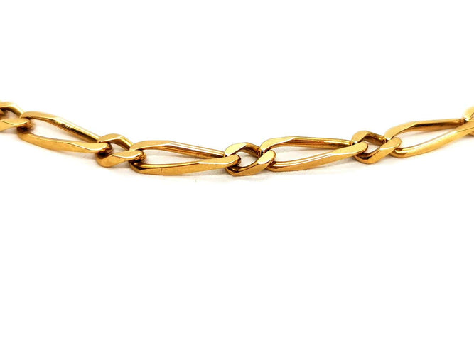 Collier Collier maille alternée en or jaune 18 carats 58 Facettes 1599630CN