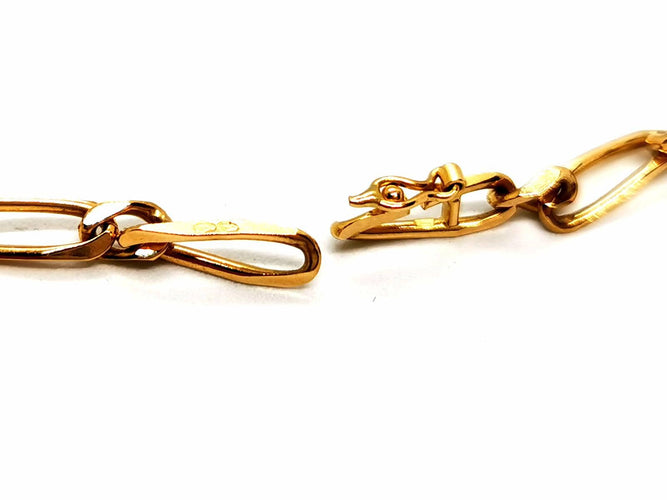 Collier Collier maille alternée en or jaune 18 carats 58 Facettes 1599630CN