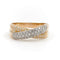 Bague 68 Bague alliance en anneaux croisés en or jaune et blanc avec diamants 58 Facettes 1599635CN