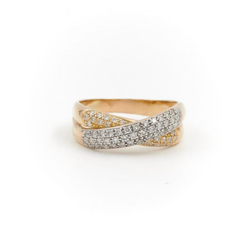 Bague 68 Bague Or jaune, Or blanc Diamant 58 Facettes 1599635CN