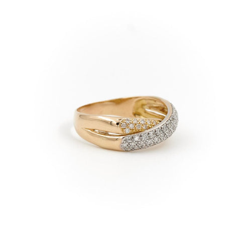 Bague 68 Bague Or jaune, Or blanc Diamant 58 Facettes 1599635CN