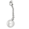 Boucles d'oreilles Boucles d'oreilles dormeuses en or blanc 18k, diamants et perle de culture 58 Facettes BO/240060